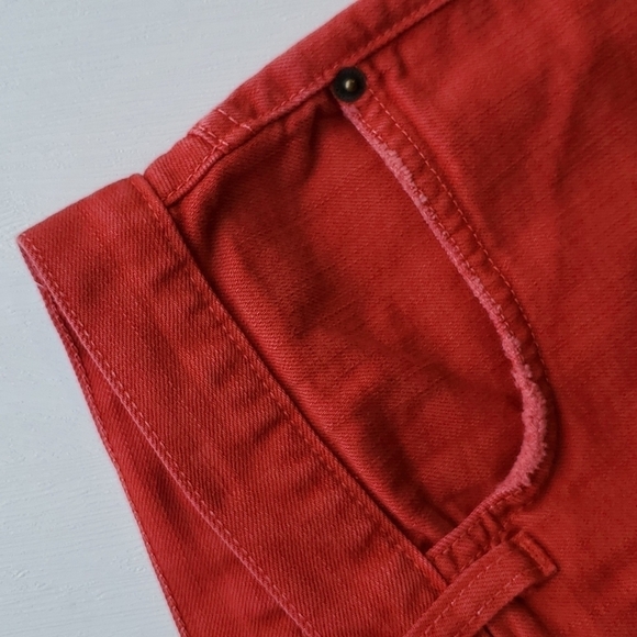 Current/Elliott Red Denim Boyfriend Jean Shorts 27 NWOT - Picture 3 of 6